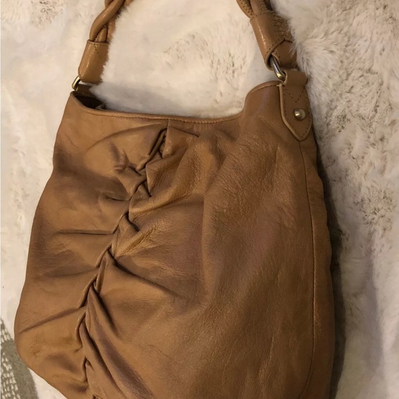 Botkier Soft Tan Leather Satchel Hobo Bag w/Gold Hardware, Chain & Dust Bag - Picture 12 of 12